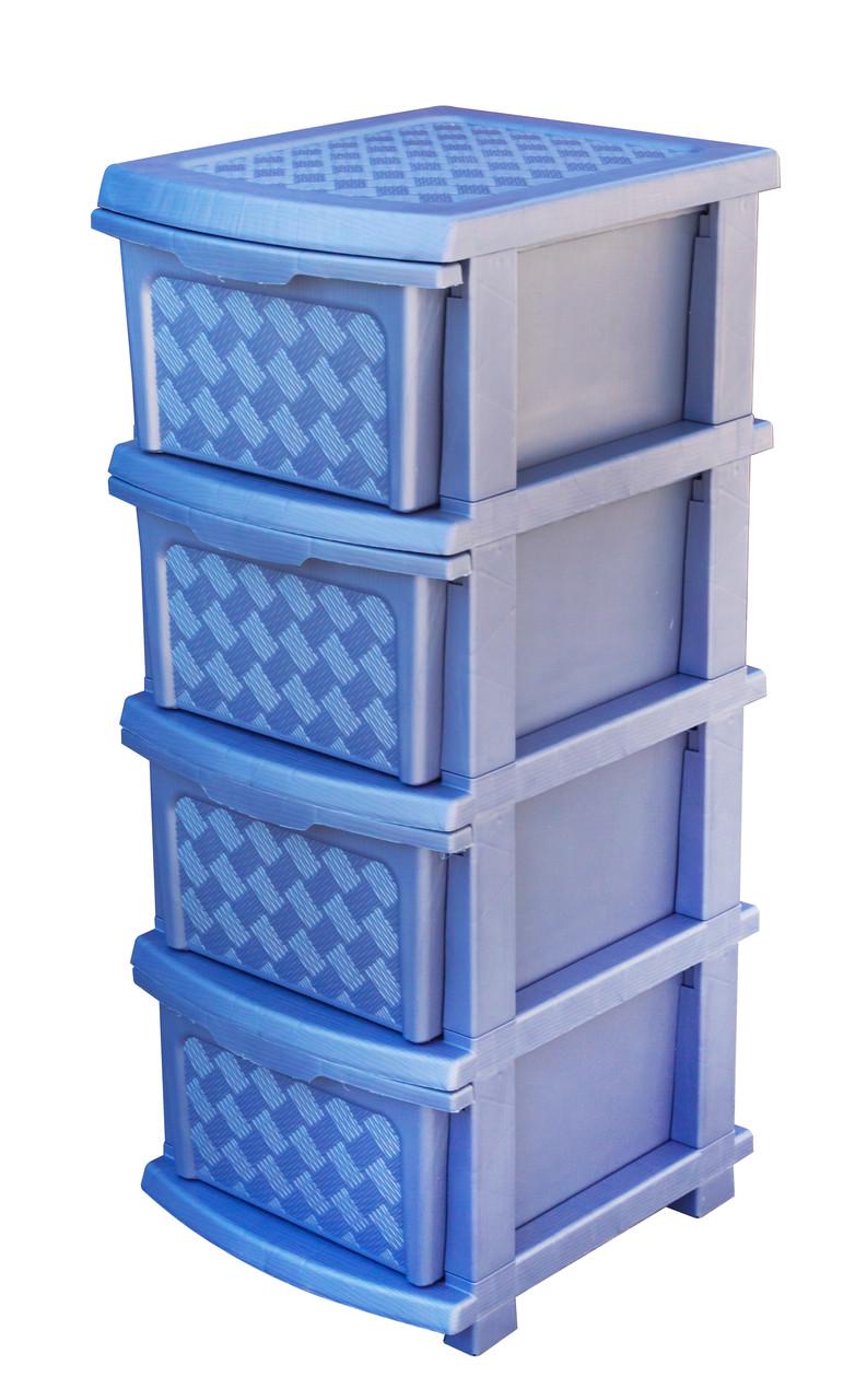 Комод пластиковый R-Plastic 04010 Компакт плюс на 4 ящика 86x40x34 см Фиолетовый (5156-ФЛ) Комод пластиковый R-Plastic 04010 Компакт плюс на 4 ящика 86x40x34 см Фиолетовый (5156-ФЛ)