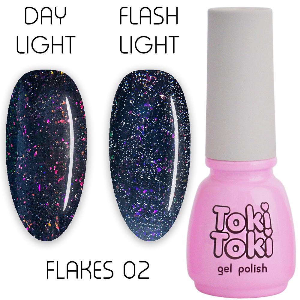 ᐉ Гель-лак Toki-Toki Flakes №02 5 мл • Краща ціна в Києві, Україні ...
