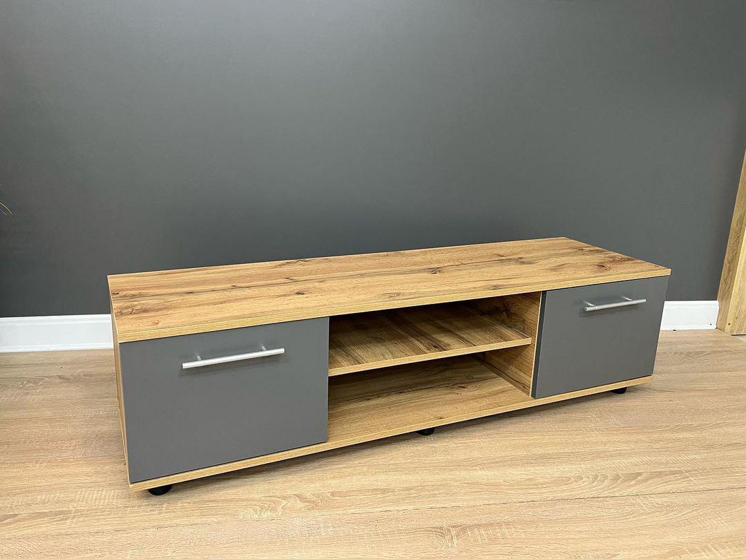 Тумба під телевізор Smart 1390х400х380 мм Дуб Аппалачі/Антрацит - фото 6