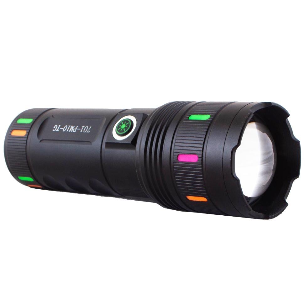 Фонарь Night Vision 701-PM10-TG Zoom/USB-C/индикатор заряда Черный (613531)
