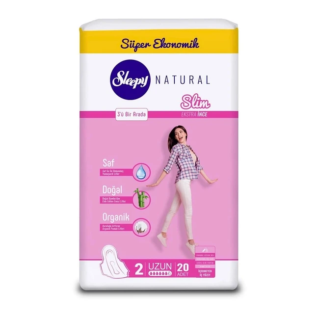 Прокладки гигиенические Sleepy Slim Long органический хлопок 280 мм 6 капель 20 шт. (000006341) Прокладки гигиенические Sleepy Slim Long органический хлопок 280 мм 6 капель 20 шт. (000006341)