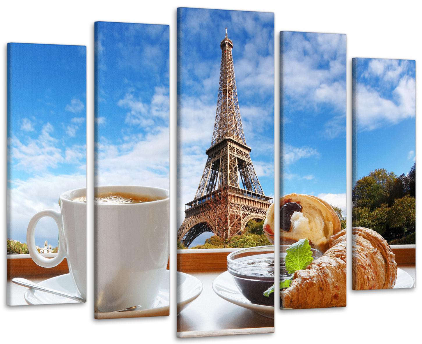 Картина модульная Завтрак в Париже 105х150 см (Art-305_5)