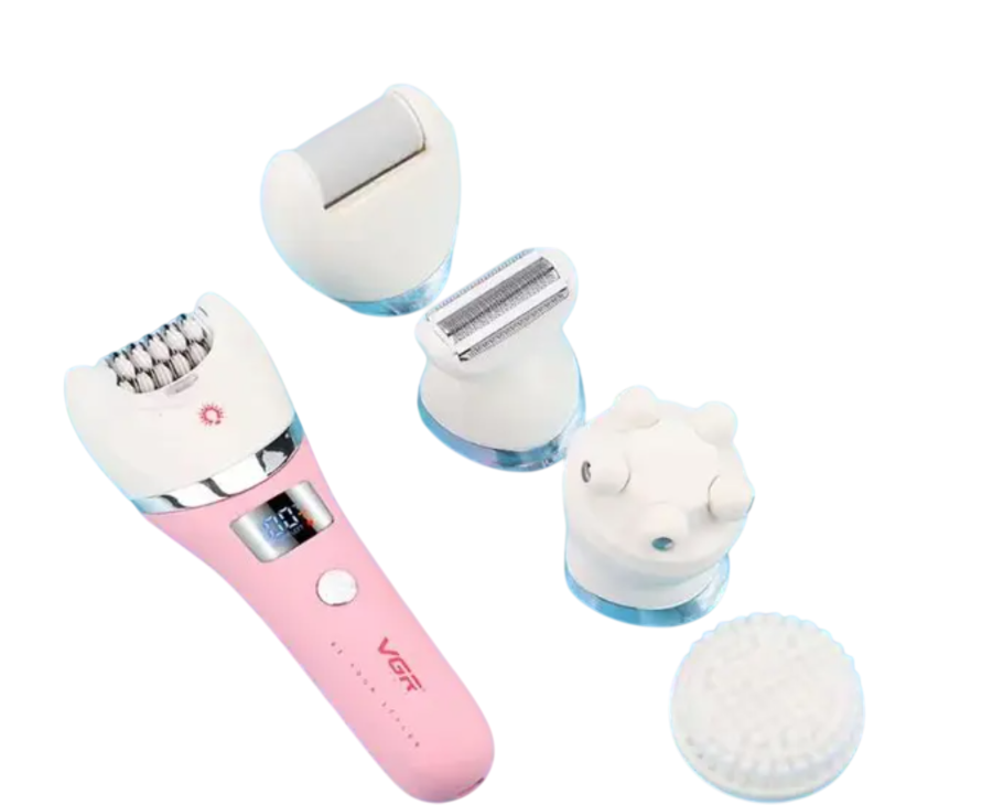 Эпилятор женский аккумуляторный VGR 5в1 с подсветкой (V-759)