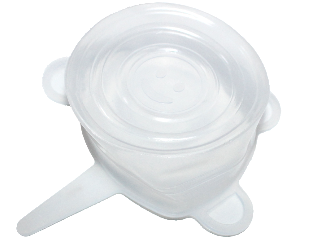 Крышки для посуды силиконовые универсальные 6 шт. Белый