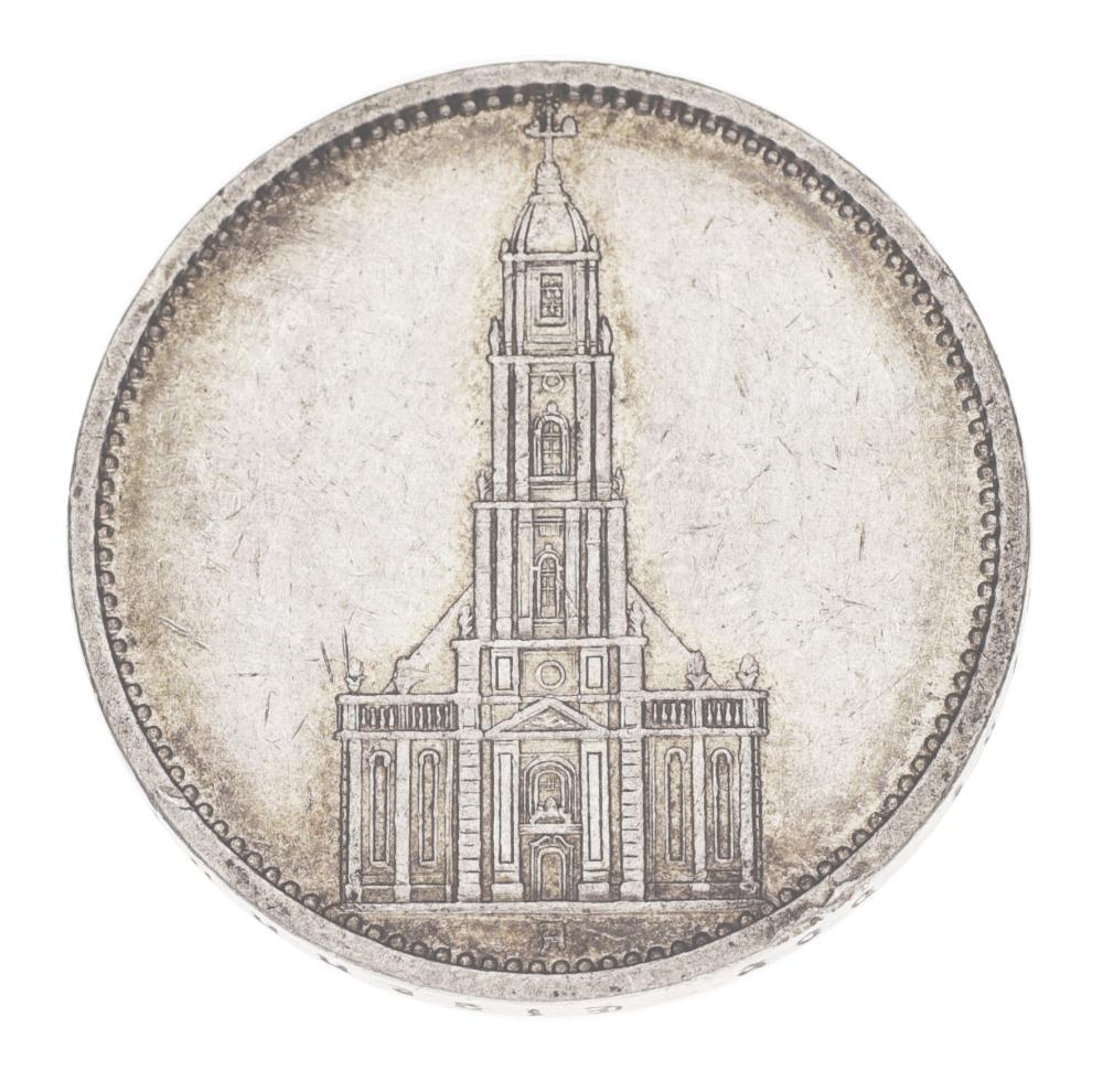 Коллекционная монета Германия 5 марок 1935 года Серебро F-VF Третий рейх (15389075)