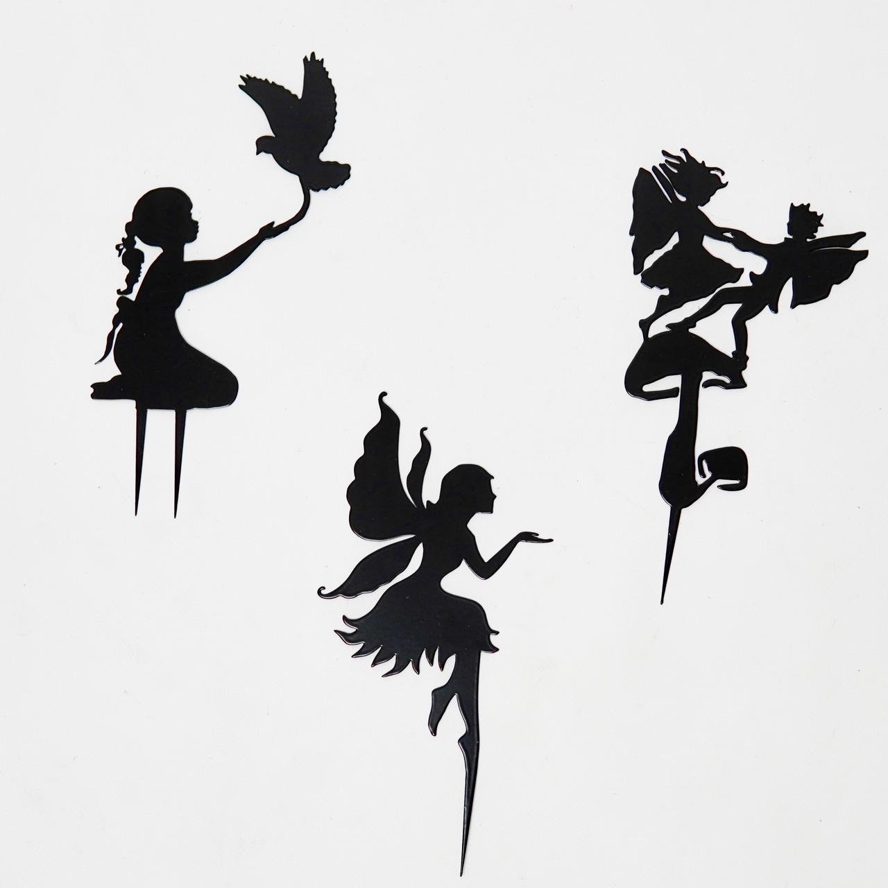 Декор для горшка/кашпо/сада набор фей из металла 1 (DCR081) - фото 2 Декор для горшка/кашпо/сада набор фей из металла 1 (DCR081) - фото 2