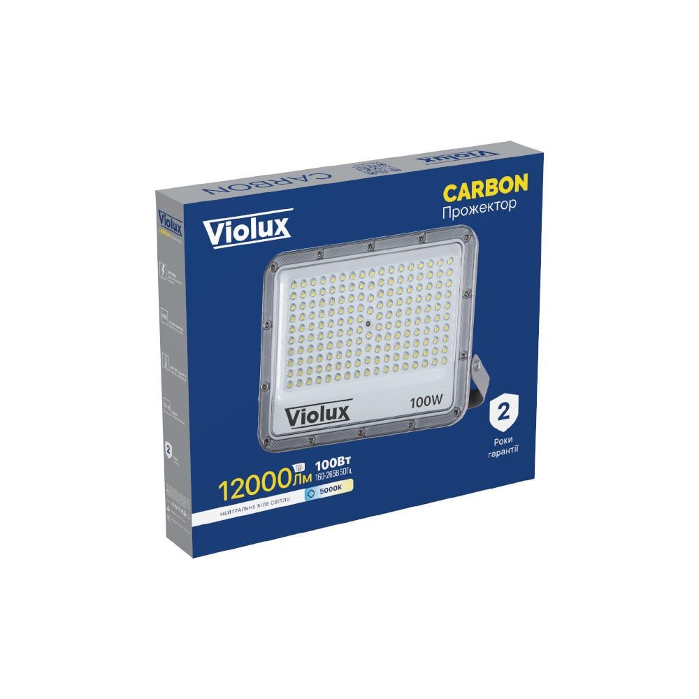 LED-прожектор Violux CARBON 100W 5000K 12000 Lm IP65 (400172) - фото 4