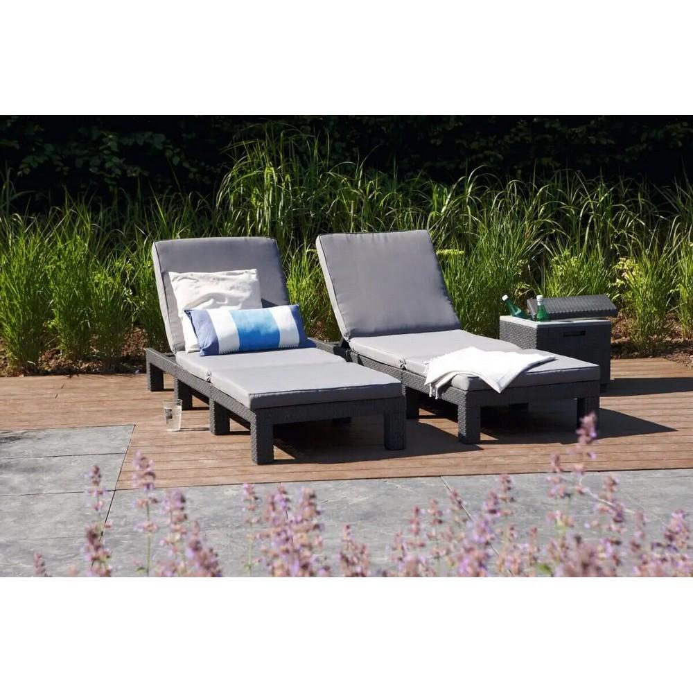 Шезлонг Keter Daytona Deluxe с подушками Графитовый (252223) - фото 14 Шезлонг Keter Daytona Deluxe с подушками Графитовый (252223) - фото 14