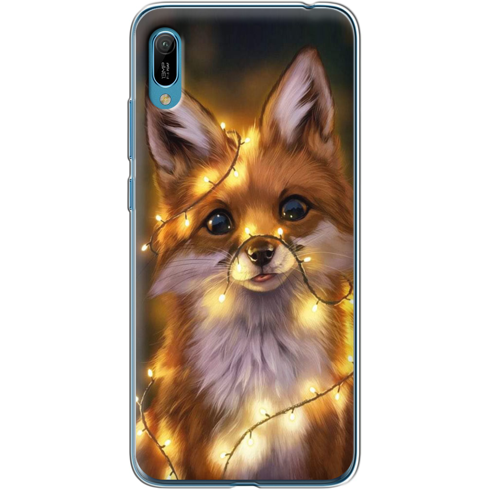 Чехол Boxface Huawei Y6 2019 Рождественская лиса Прозрачный силикон (36451-up2399-36451)