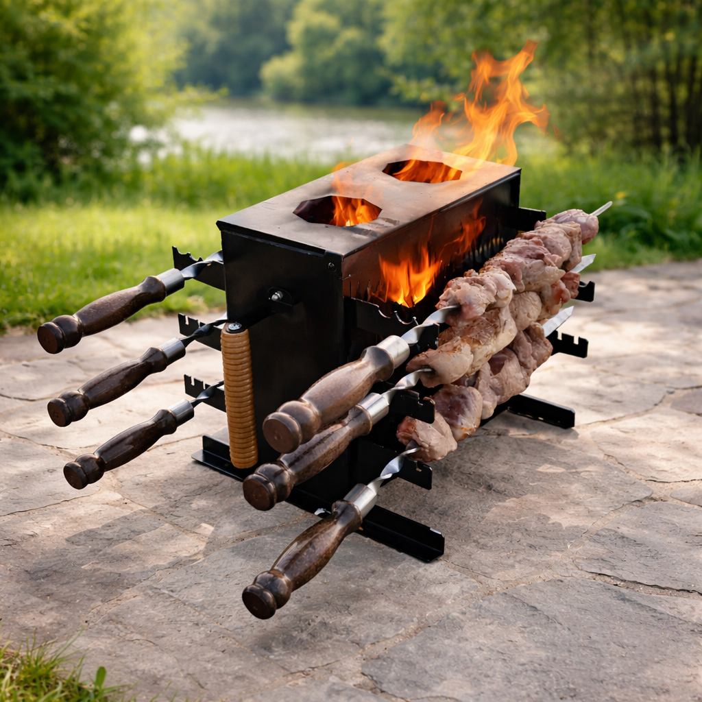 Мангал вертикальний Jooki Пандора на 6 шампурів 2 мм (10129)