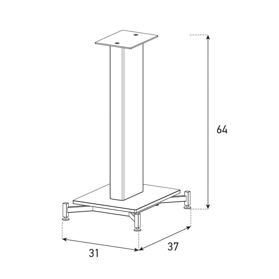 Стойка для колонок Sonorous SP 600-BLK 31x37x64 см Черный (0600) - фото 3