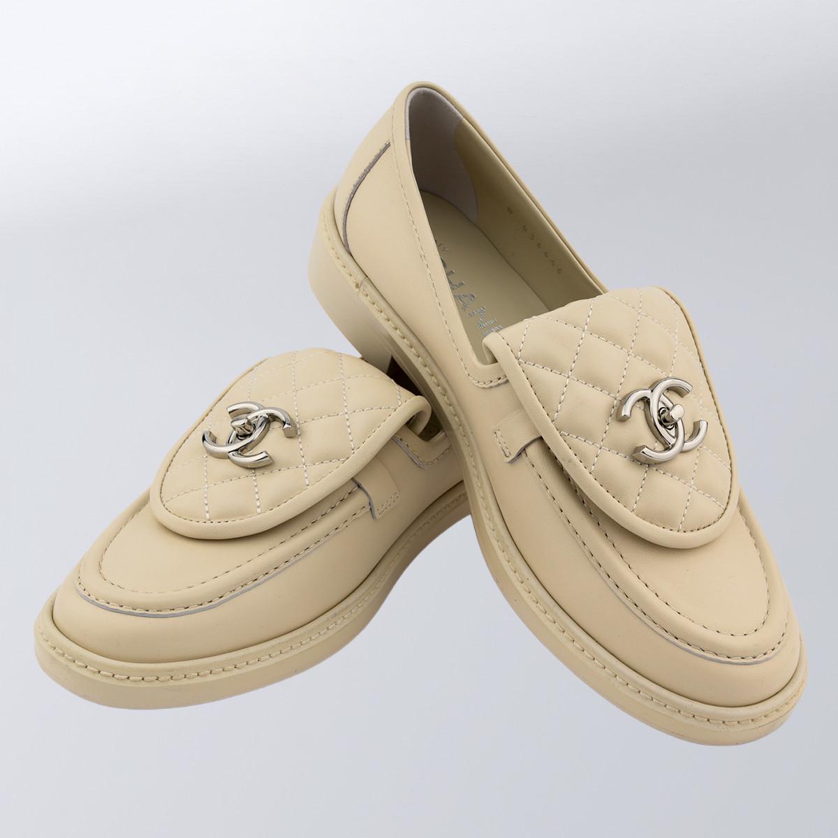 Лофери жіночі повсякденні Chanel р. 38 Білий (2797308537)