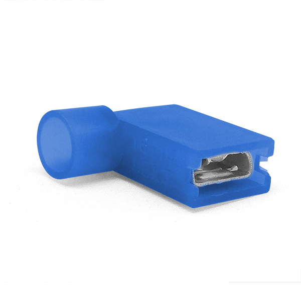 Наконечник кабельный угловой ножевой гнездо изоляция 0,8х6,35 мм (YUT_V3219)