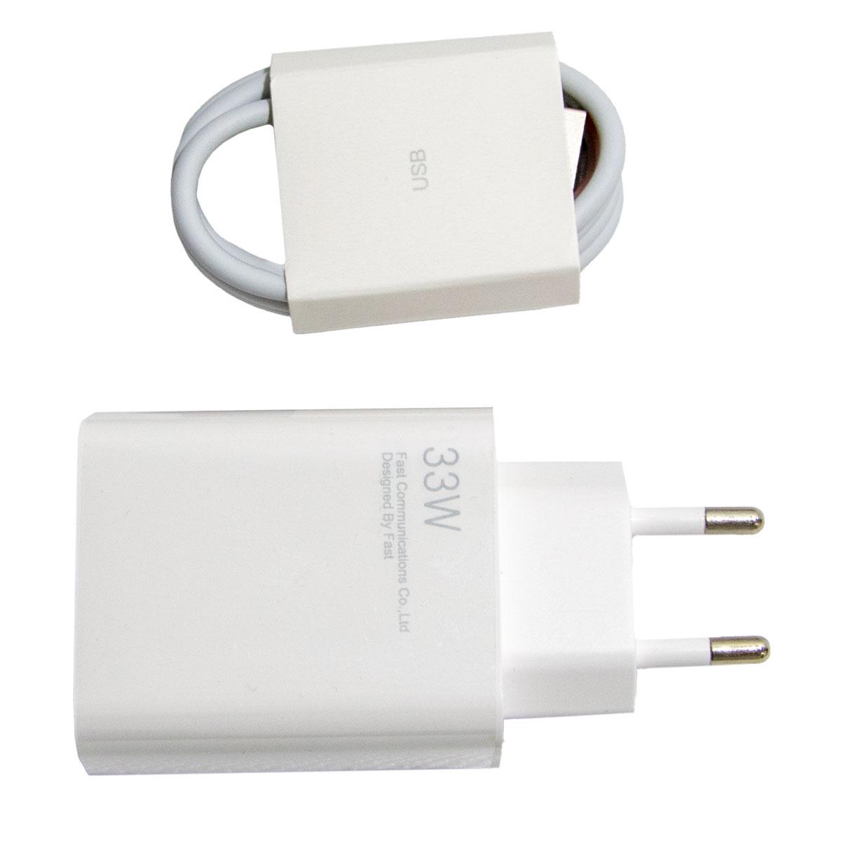 Адаптер для зарядки Power adapter Suite USB с кабелем Type-C 33W White (1010551) - фото 3