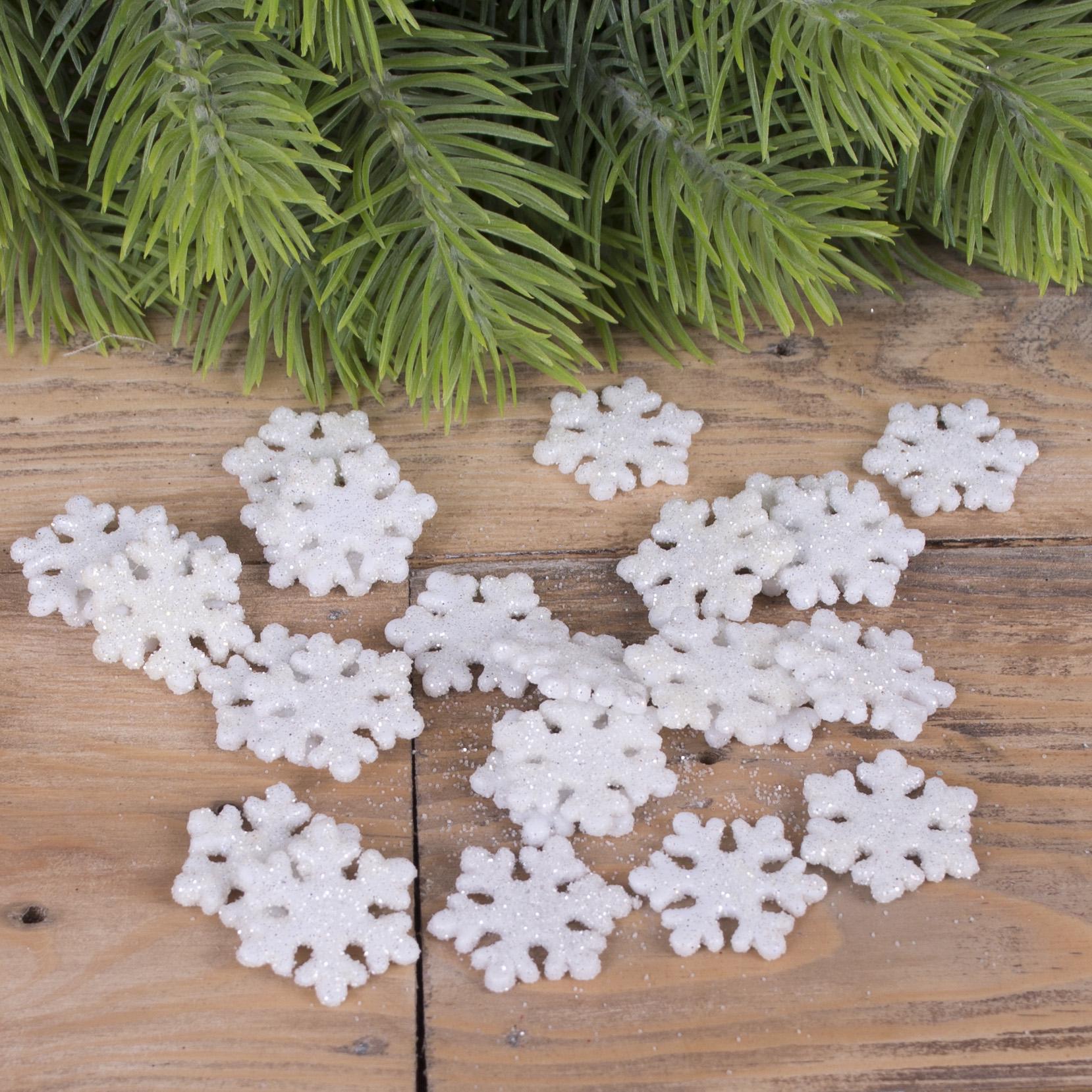 Наклейки снежинки Белый (4818)