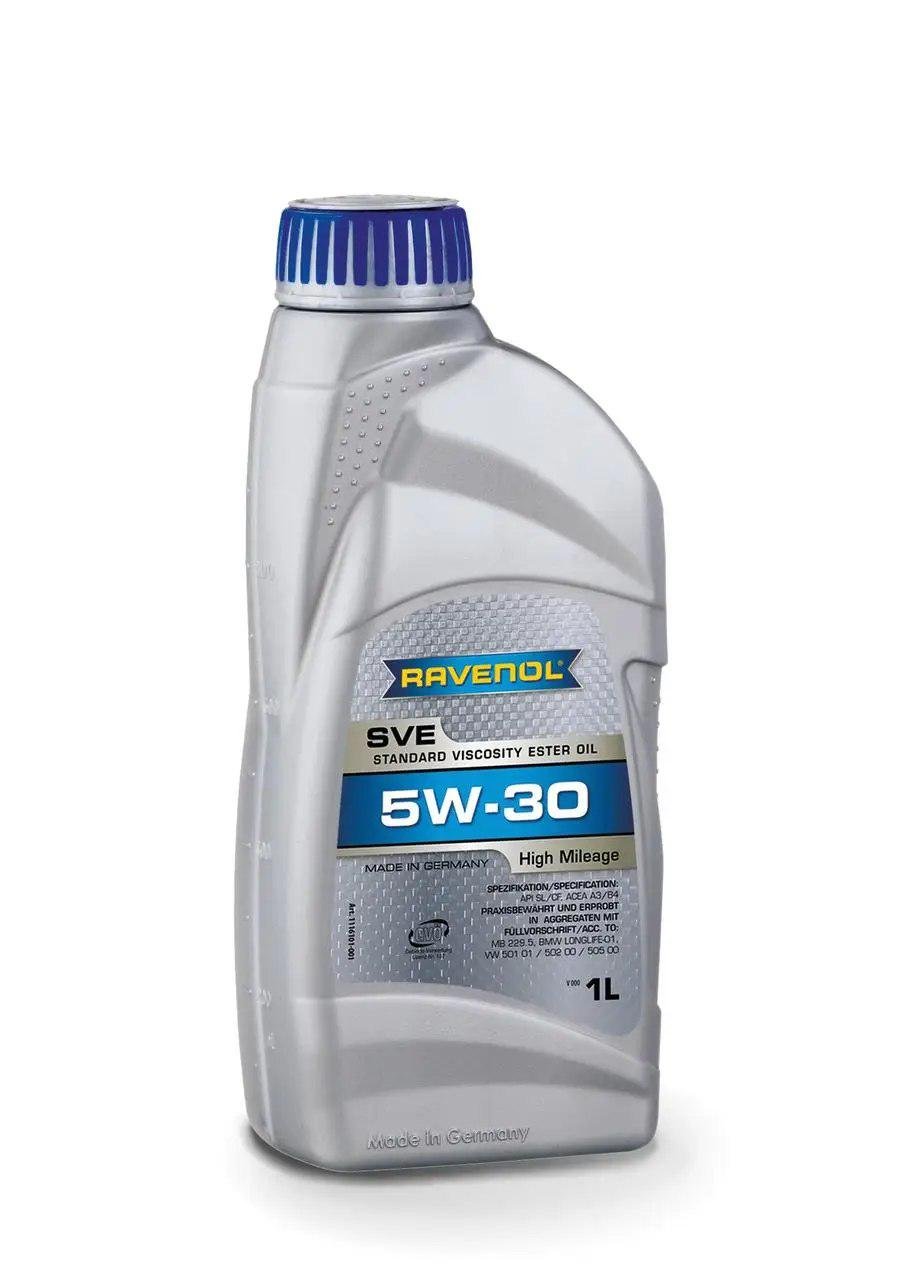 Моторне мастило RAVENOL 5W-30 SVE для авто з великим пробігом SN/CF A3/B4 1 л (1116101-001)