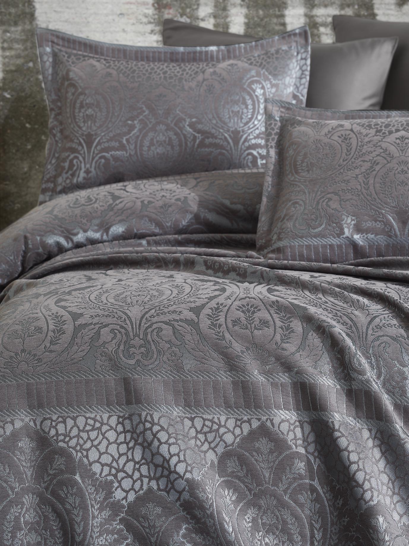 Покривало з наволочками Dantela Vita Hazel жаккард євро Антрацитовий (13914575) - фото 2