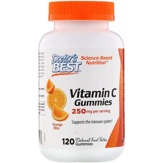 Витамин C Doctor's Best Vitamin C Gummies 250 mg 120 Gummies Orange Bliss (DRB-00510)