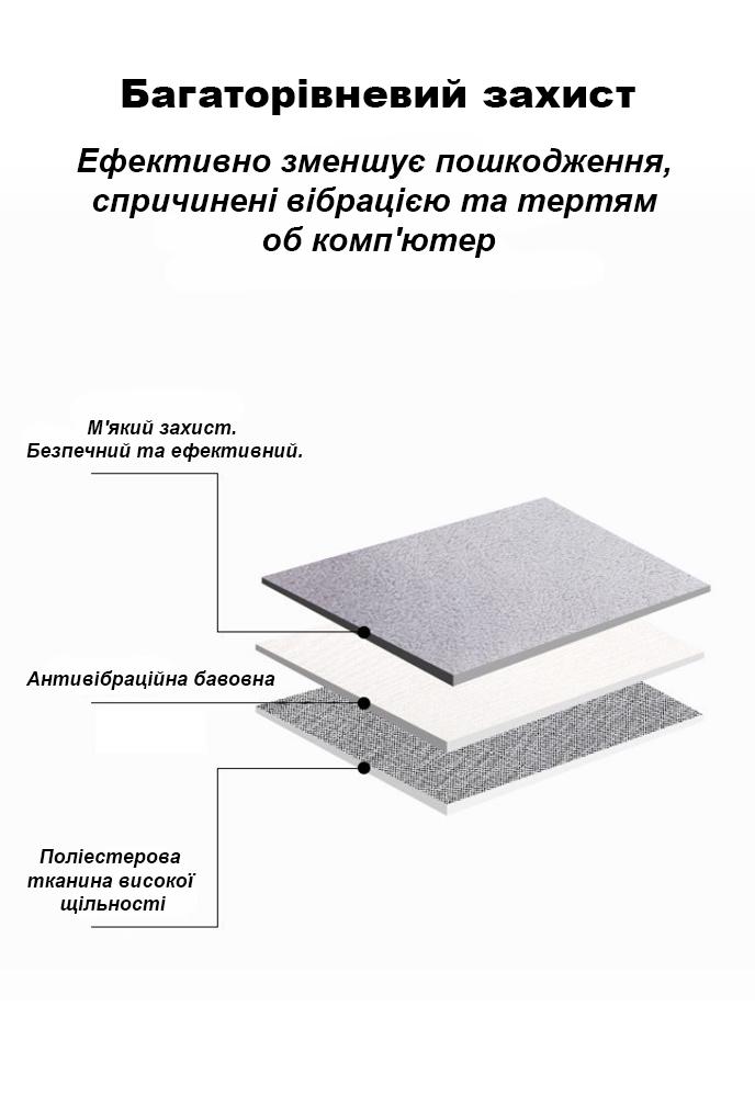 Чохол для ноутбука Шан-Баогоу SB1023-03-01 13-13,3" Темно-сірий (20285576) - фото 4