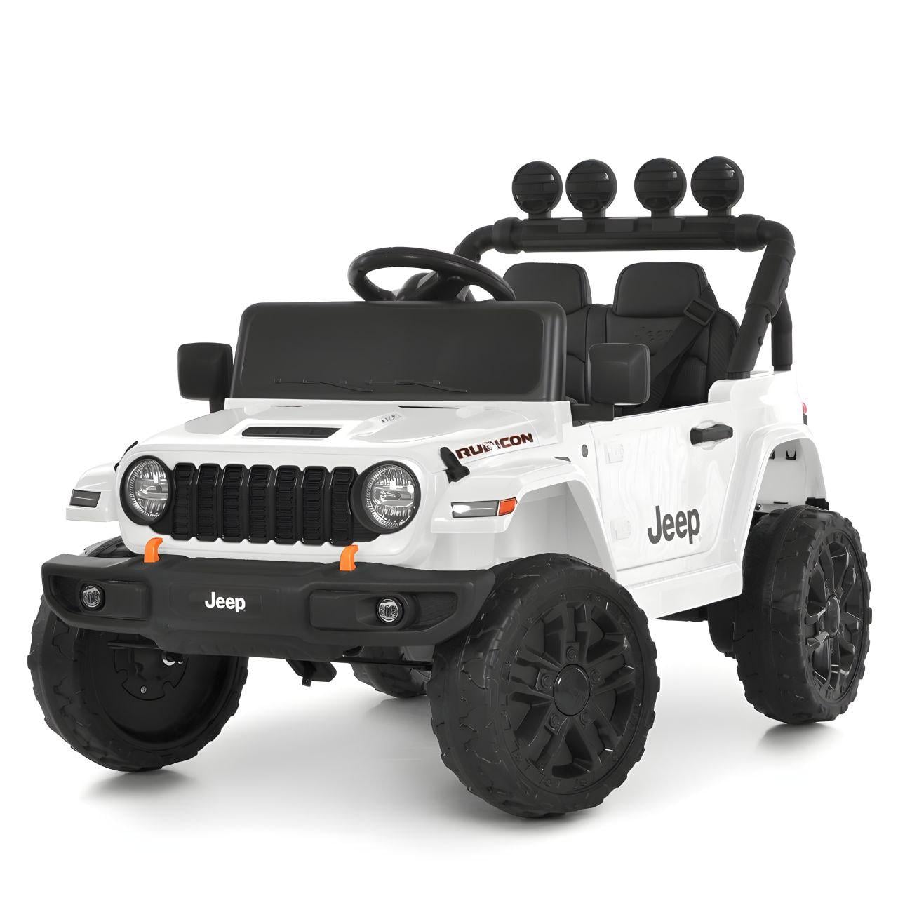 Детский электромобиль M 6312EBLR-124V 2 мотора по 200W/24V 5AH/пульт 2.4G/колеса EVA/кожаное сиденье Белый (38002267)