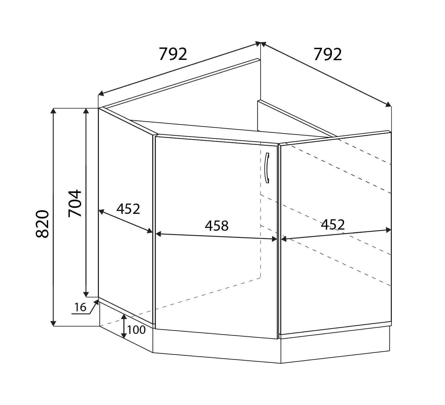 Тумба кутова кухонна МАКСІ-МЕблі №1 під врізну мийку без стільниці (70136) - фото 2 Тумба кутова кухонна МАКСІ-МЕблі №1 під врізну мийку без стільниці (70136) - фото 2