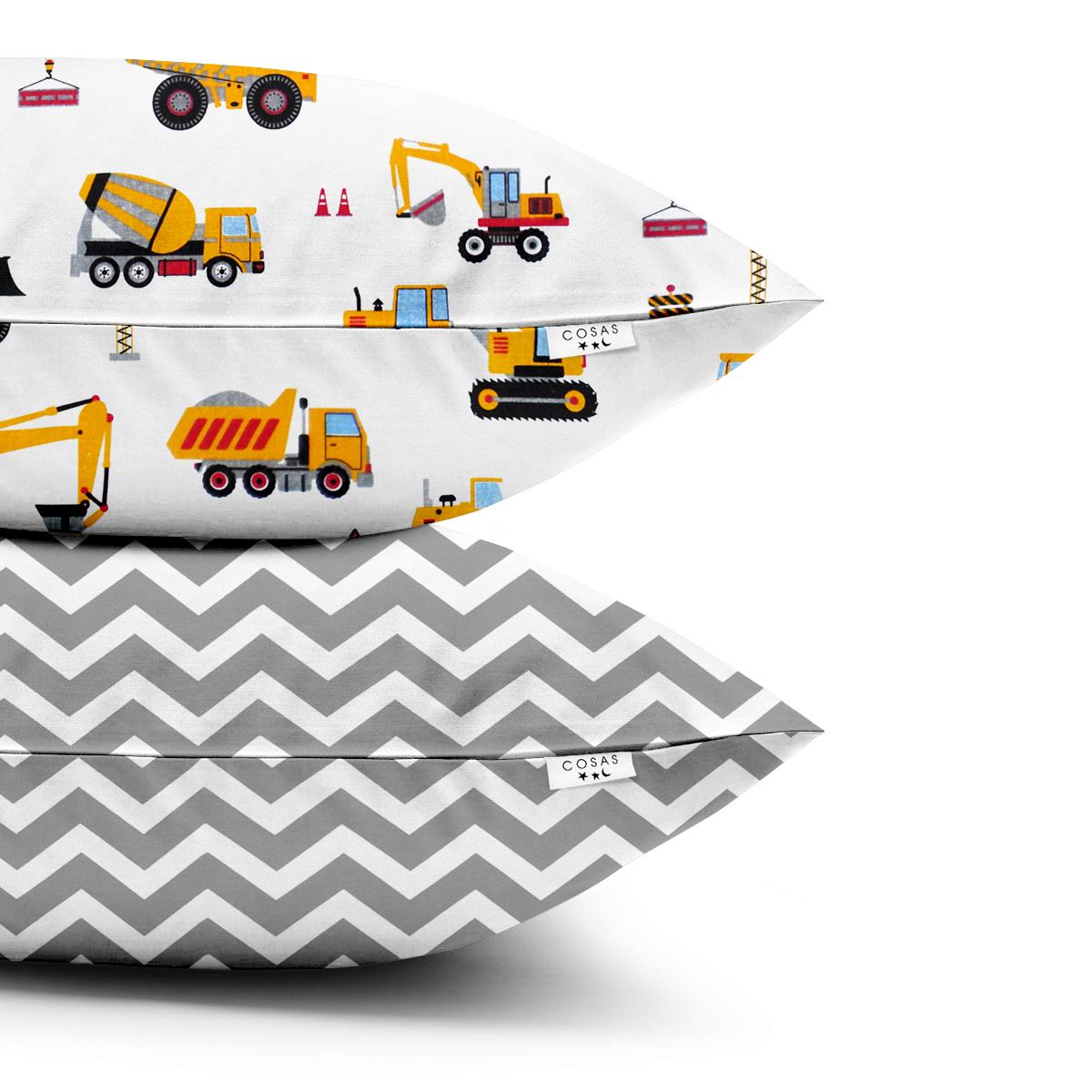 Набор наволочек Cosas Building Yellow Zigzag Grey 40х60 см 2 шт. (4822052043745)