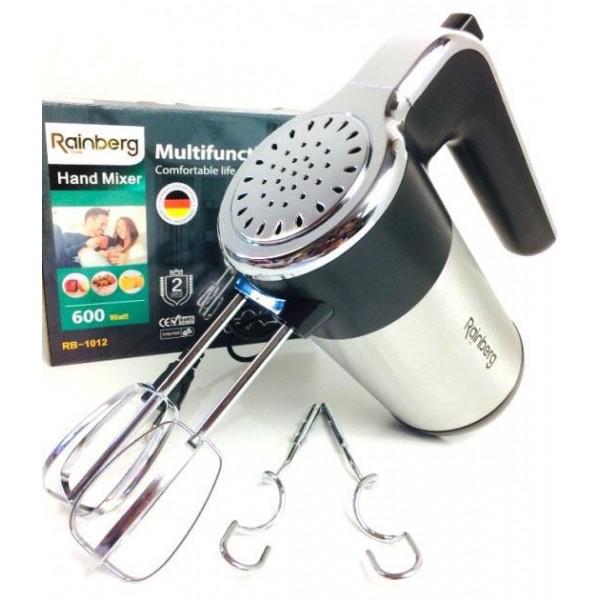 Міксер електричний Rainberg RB 1012 600 Вт з насадками 5 швидкостей