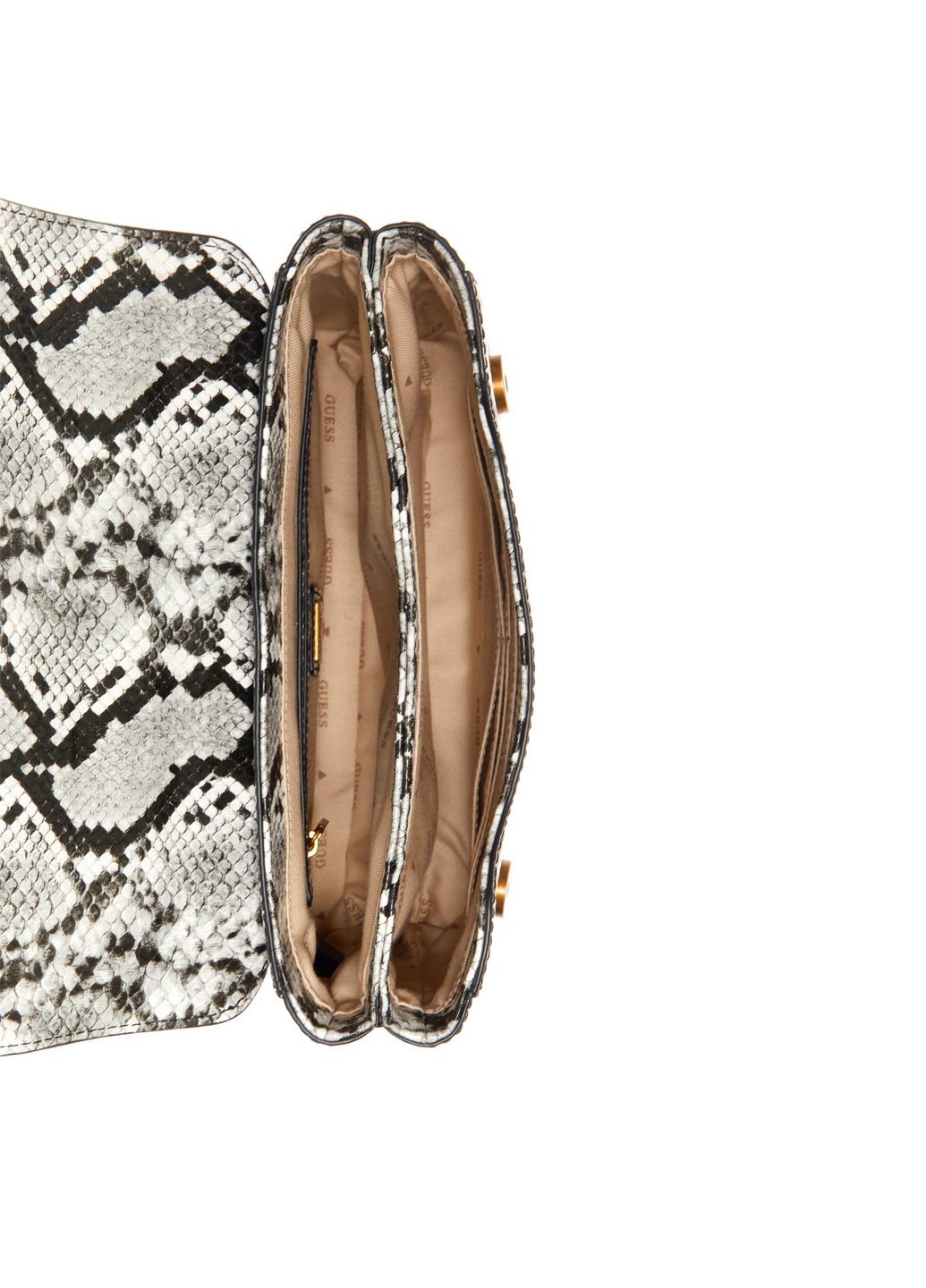 Сумка кросс боди женская из эко кожи GUESS SHENNY CONVERTIBLE XBODY FLAP HWKB8693210-BKW Белый - фото 4 Сумка кросс боди женская из эко кожи GUESS SHENNY CONVERTIBLE XBODY FLAP HWKB8693210-BKW Белый - фото 4