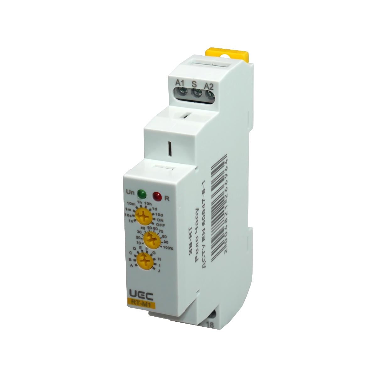 Реле часу багатофункційне UEC RT-M1/A230 16А 230V AC 1 сек-10 днів затримка на увімкнення 1 контакт (SB-RT-M1-AC230V)