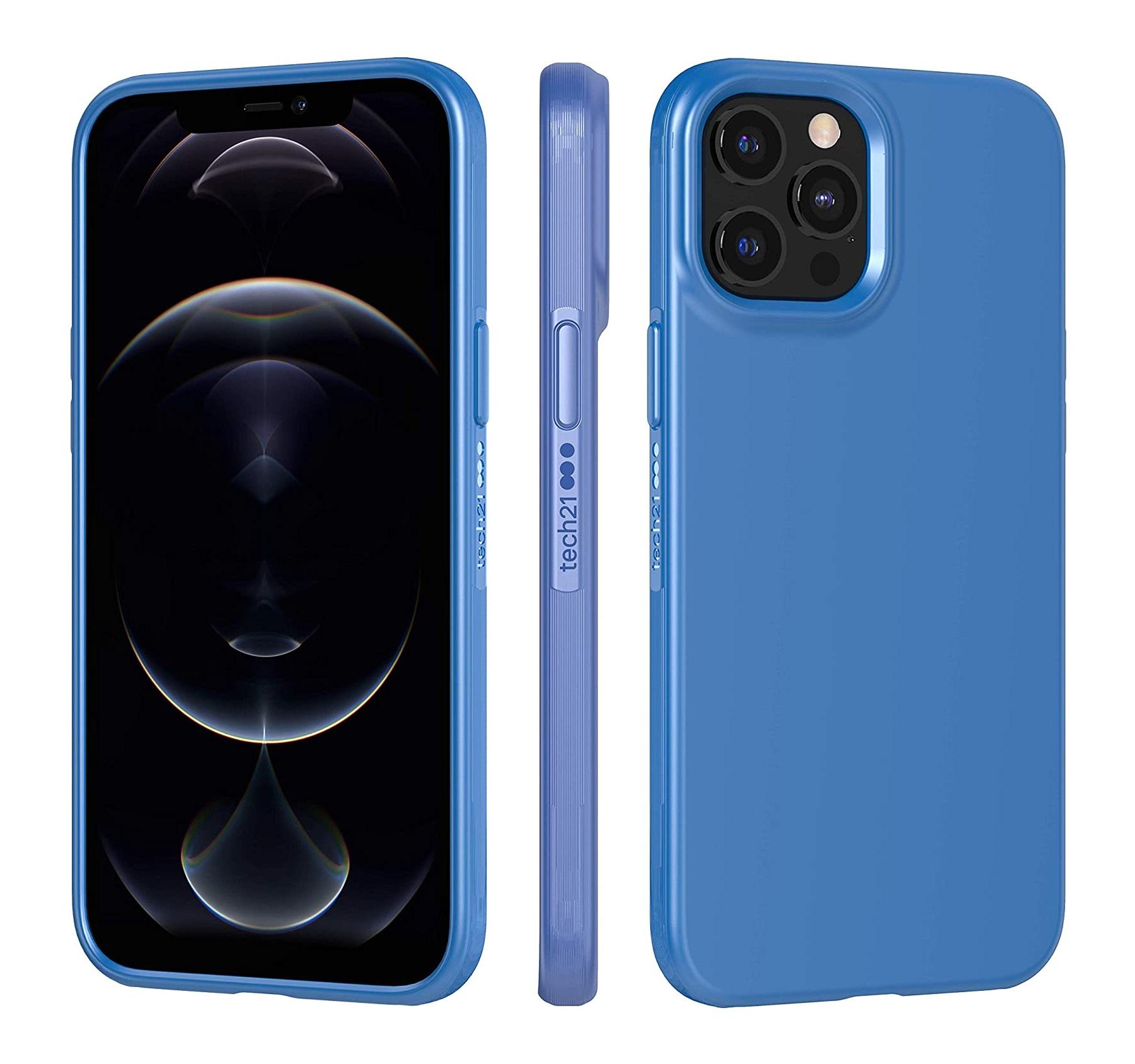 Протиударний чохол з антимікробним покриттям Tech21 Evo Slim для Iphone 12 Pro Max (6.7") Classic Blue