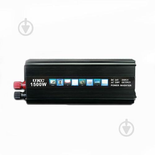 Инвертор преобразователь авто UKC 24V-220V 1500W (003167)