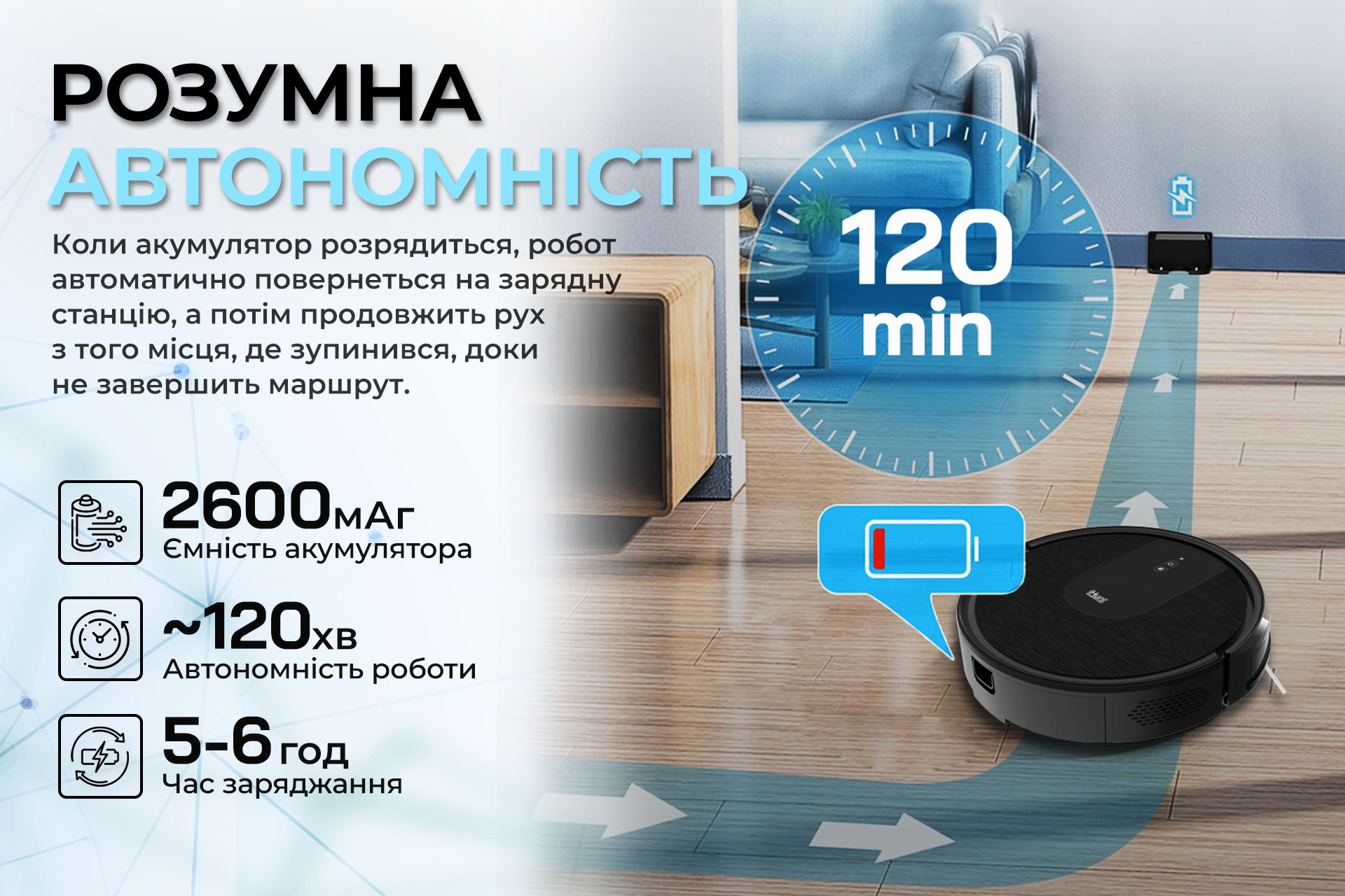 Пылесос iHunt Bro Robo Clean V3 со шваброй - фото 6