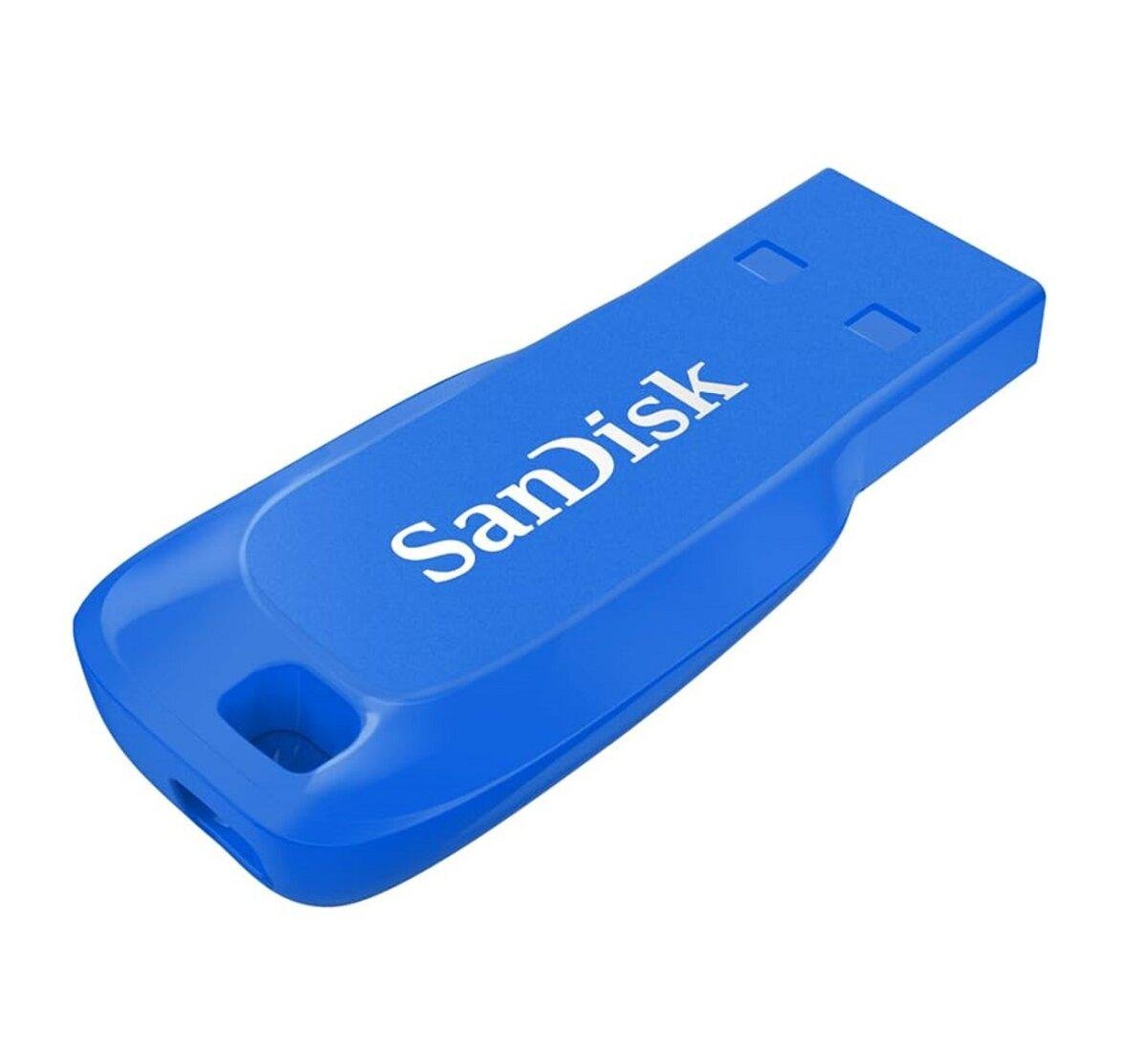 Флеш-память SanDisk Cruzer Blade 64 Гб Blue (SDCZ50C-064G-B35BE) - фото 2