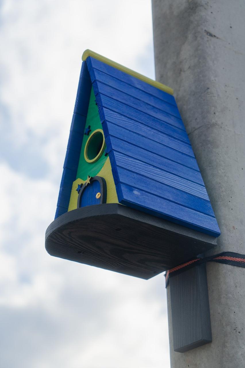 Дом для птиц Андромеда из древесины 325х290х210 мм Сапфировый - фото 5