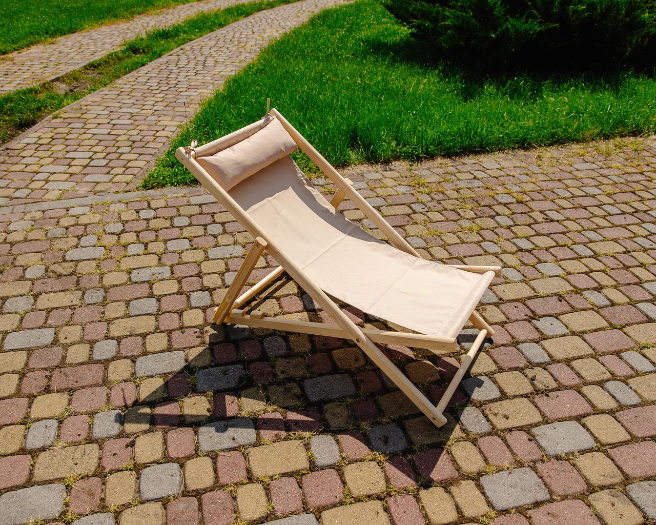 Шезлонг раскладной XRmaster тканевый Бежевый (0001776) - фото 4 Шезлонг раскладной XRmaster тканевый Бежевый (0001776) - фото 4