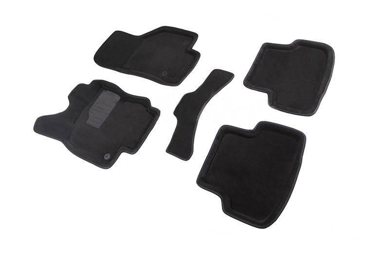 Коврики в салон ворсовые 3D Seintex Volkswagen Golf VII/Seat Leon 2012 5 шт. Черный 83735