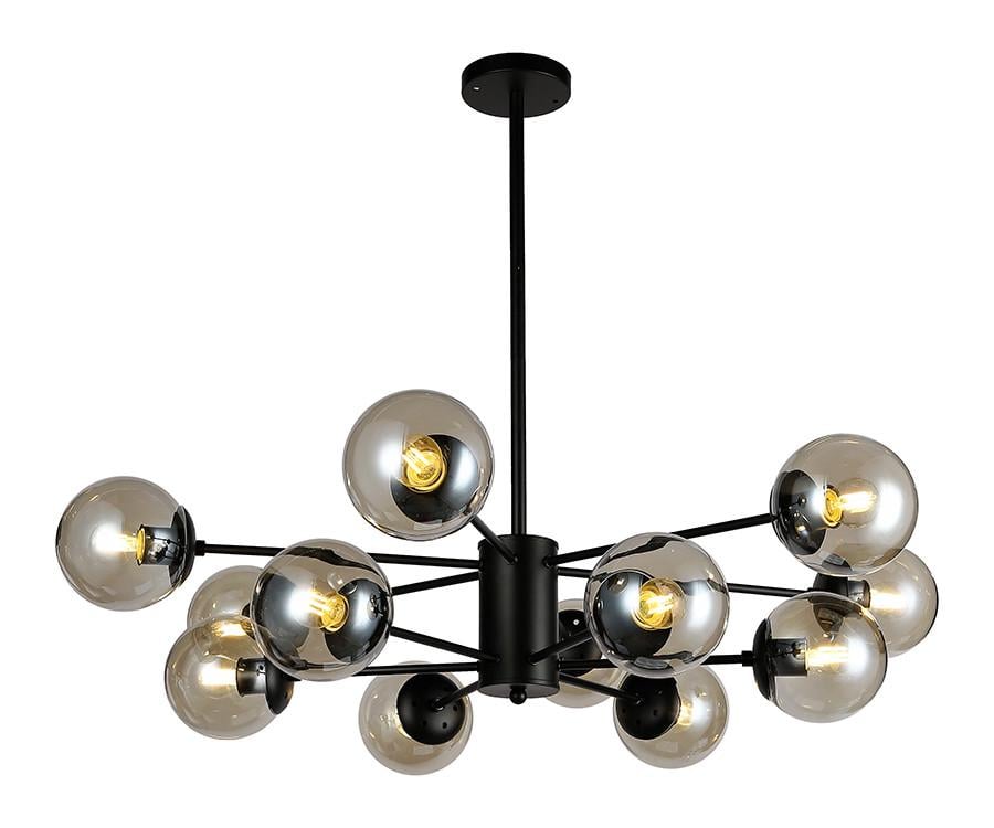 Люстра 7526033-12 BK/BR Чорний/Коричневий