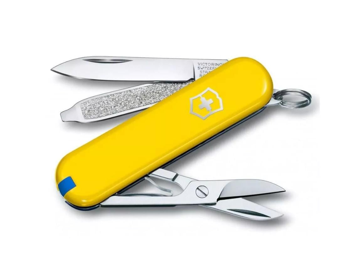 Нож складной Victorinox Classic SD 7 инструментов 58 мм Желто-синий (588781)