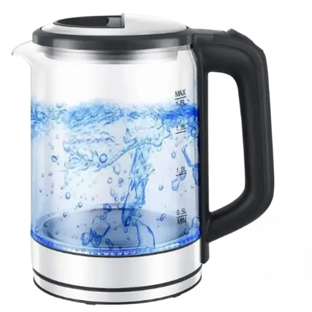 Электрочайник с подсветкой Domotec MS-7943 1,7 л 1500 Вт Черно-серый (9828)