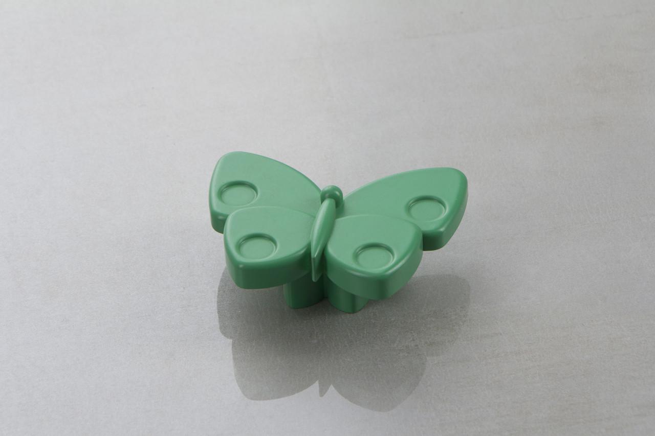 Мебельная ручка Poliplast Бабочка РП-28 Зеленый глянцевый (16431)