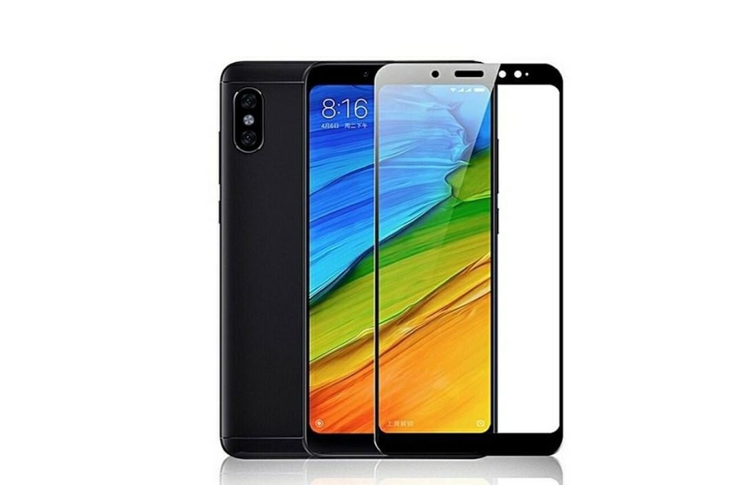 Загартоване захисне скло на Xiaomi Redmi Note 5 Pro з чорною рамкою