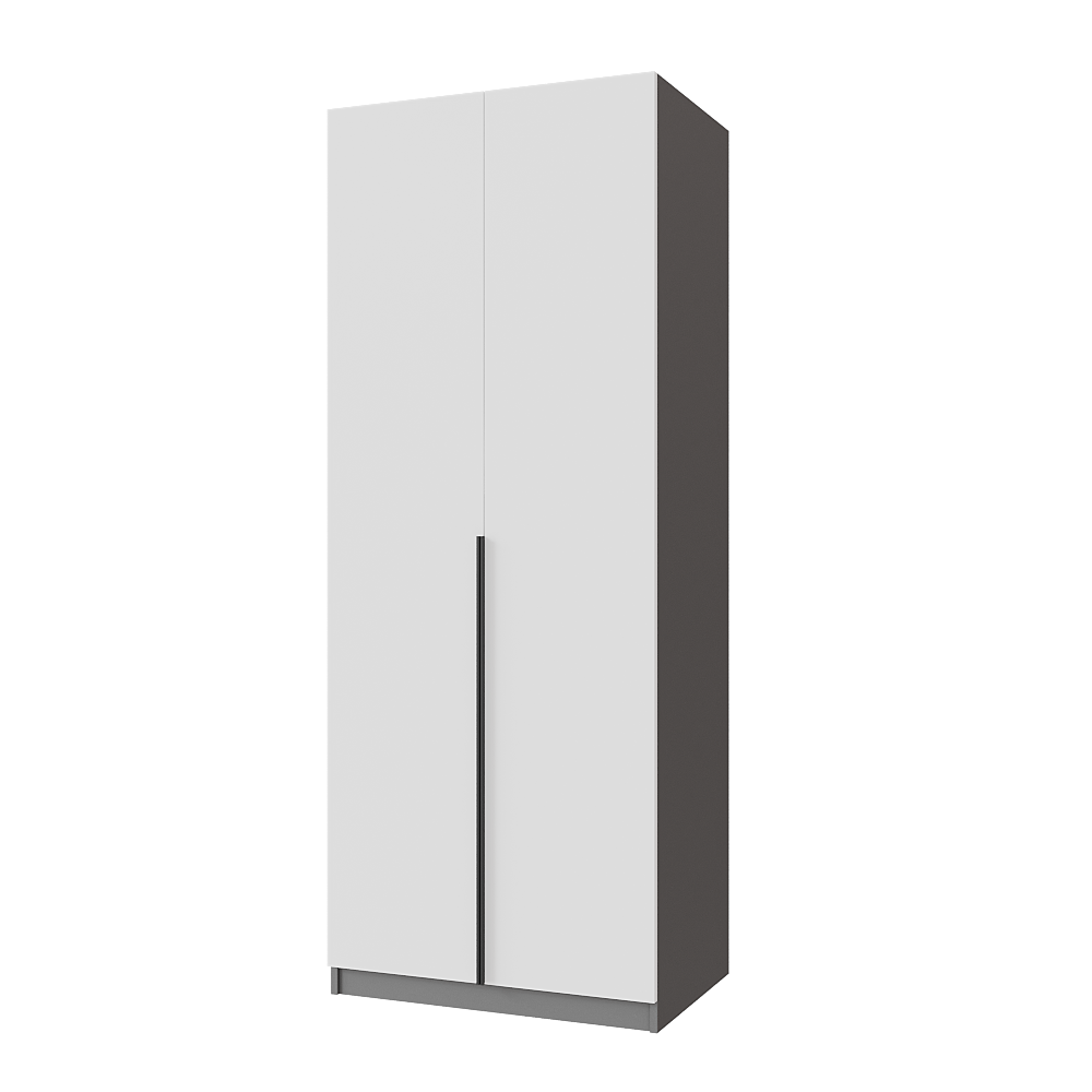 Шафа розпашна з тумбою Меблітренд Чиназес ЧиТ-800 800х500х2050 мм Графітовий/Білий (27261813) - фото 1 Шафа розпашна з тумбою Меблітренд Чиназес ЧиТ-800 800х500х2050 мм Графітовий/Білий (27261813) - фото 1