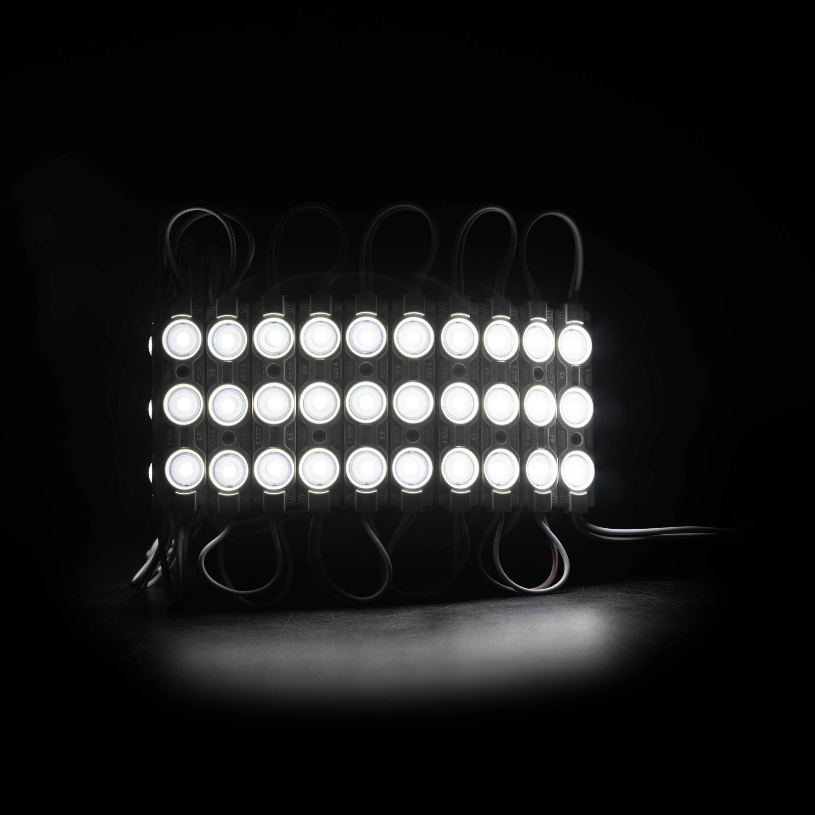 Светодиодный модуль Prolum P1 SMD2835 3 LED 12V 1W IP66 с линзой Белый (321016) - фото 2 Светодиодный модуль Prolum P1 SMD2835 3 LED 12V 1W IP66 с линзой Белый (321016) - фото 2