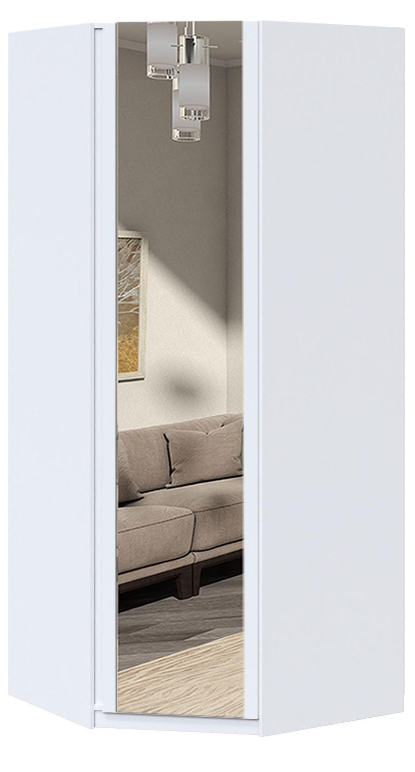 Шкаф угловой с зеркалом Мастер Форм Брайт 850х520х2000 мм Нимфея альба (32179) Шкаф угловой с зеркалом Мастер Форм Брайт 850х520х2000 мм Нимфея альба (32179)