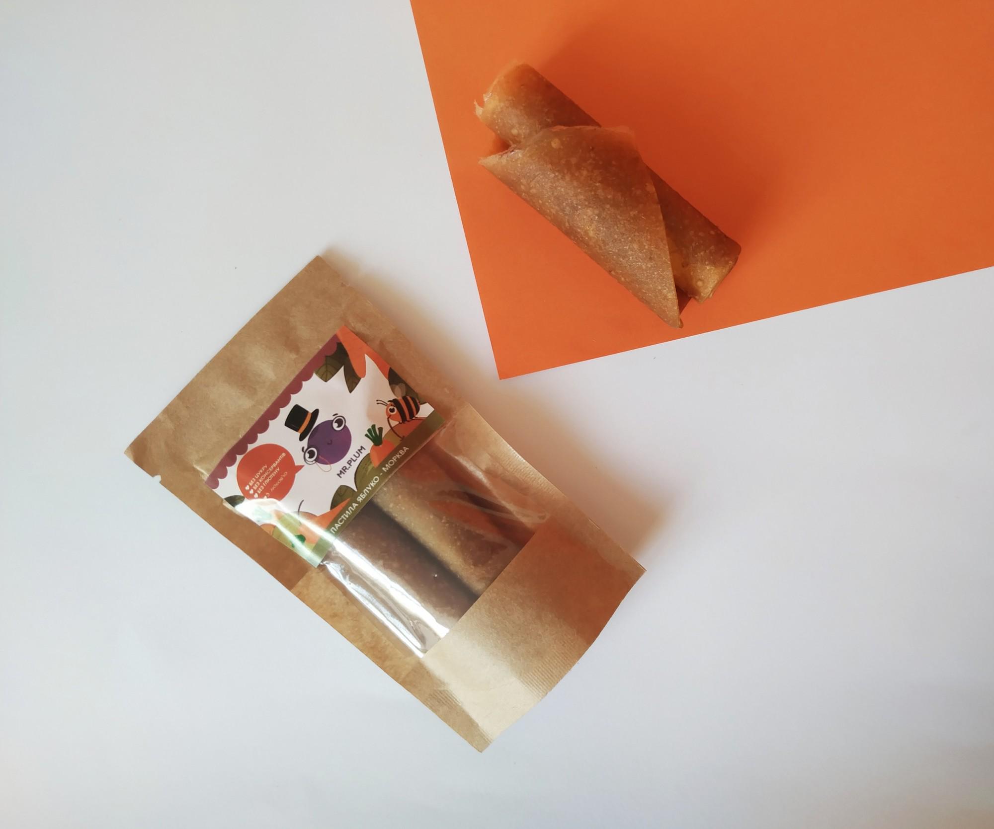 Пастила натуральная Mr.Plum Яблоко-Морковь 30 г - фото 3 Пастила натуральная Mr.Plum Яблоко-Морковь 30 г - фото 3