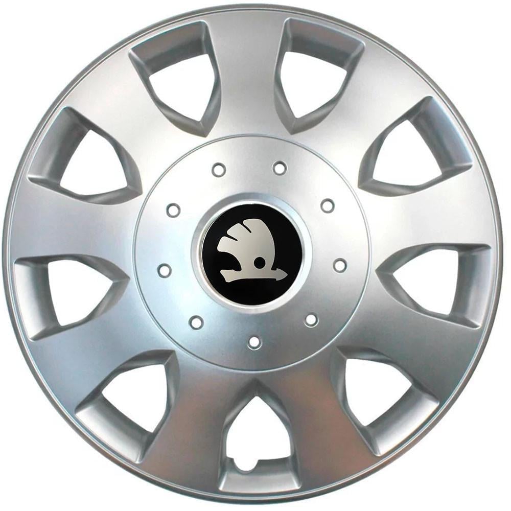 Колпаки SJS с логотипом Skoda 400 R16 4 шт. Серебряный (31008794)