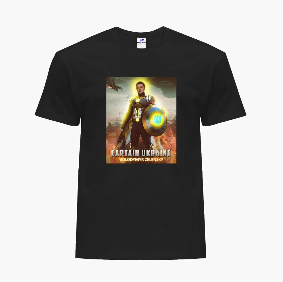 Футболка мужская "Капитан Украина" XL Черный (9223-3692-3)