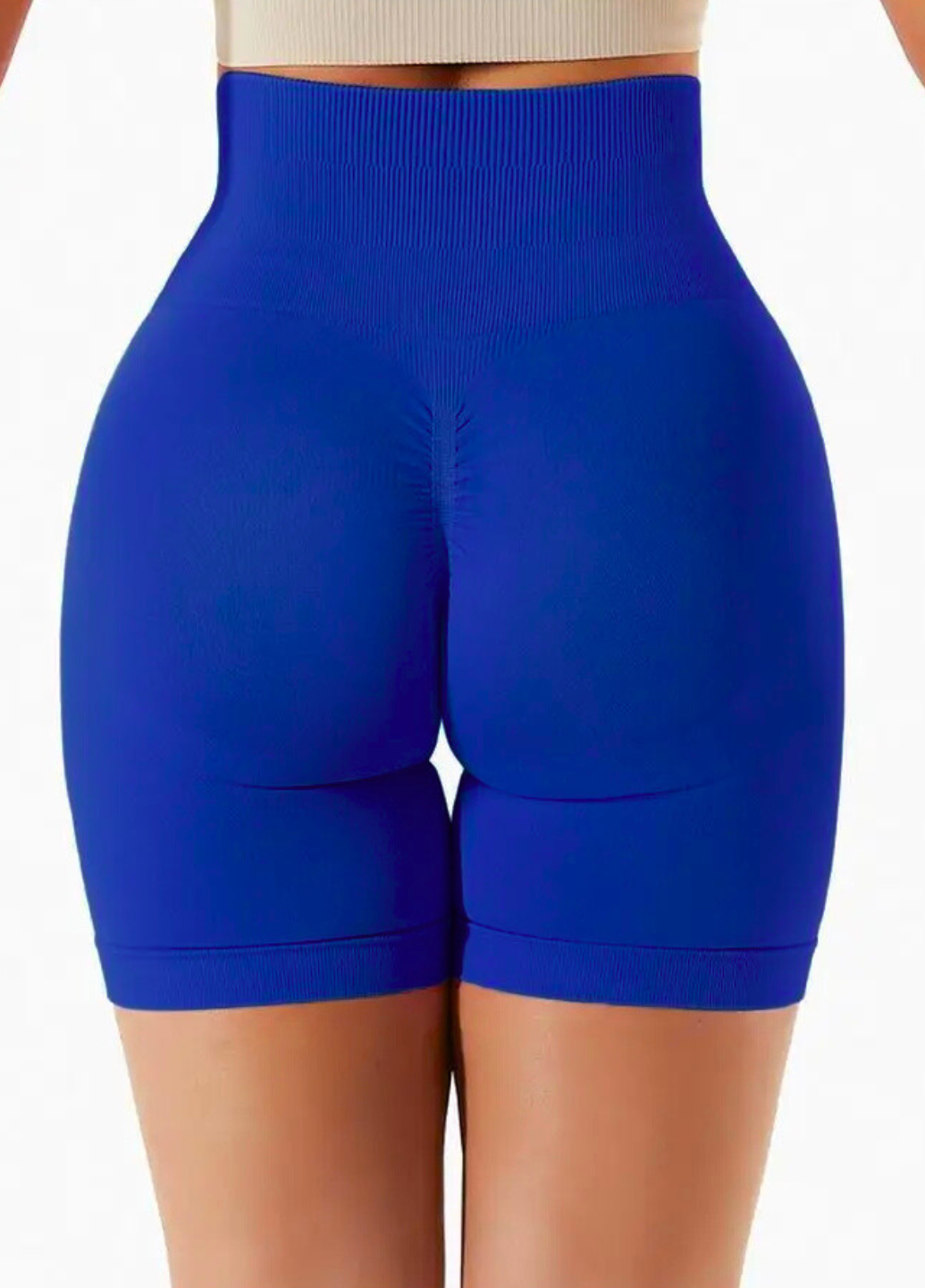 Велосипедки женские с пуш ап эффектом для тренировок короткие повседневные M Синий (70161/M)