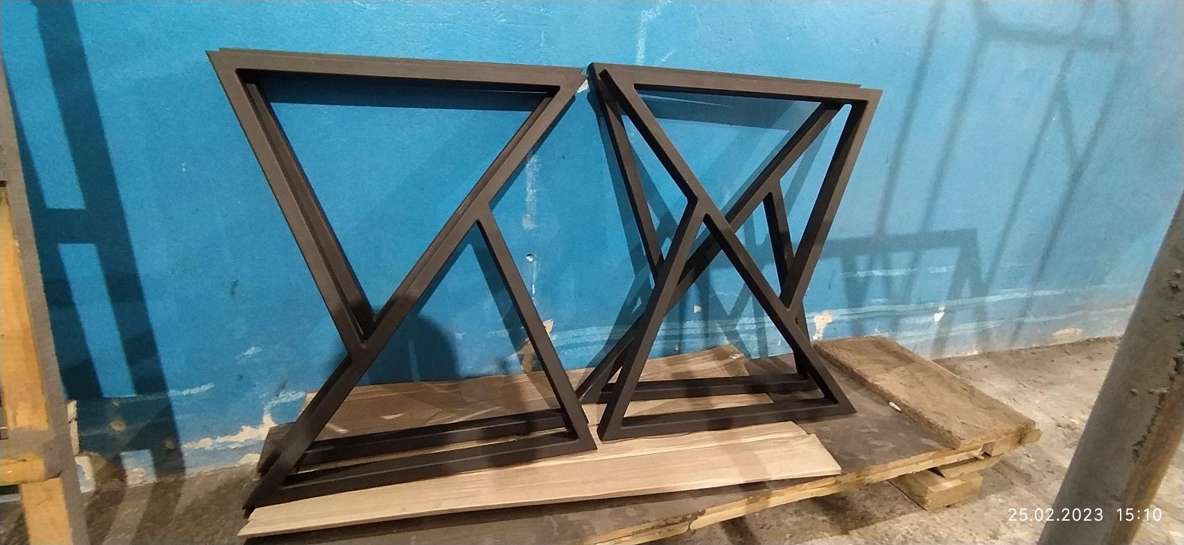 Опори металлические для стола 450x720 мм 2 шт. (00011) - фото 2 Опори металлические для стола 450x720 мм 2 шт. (00011) - фото 2