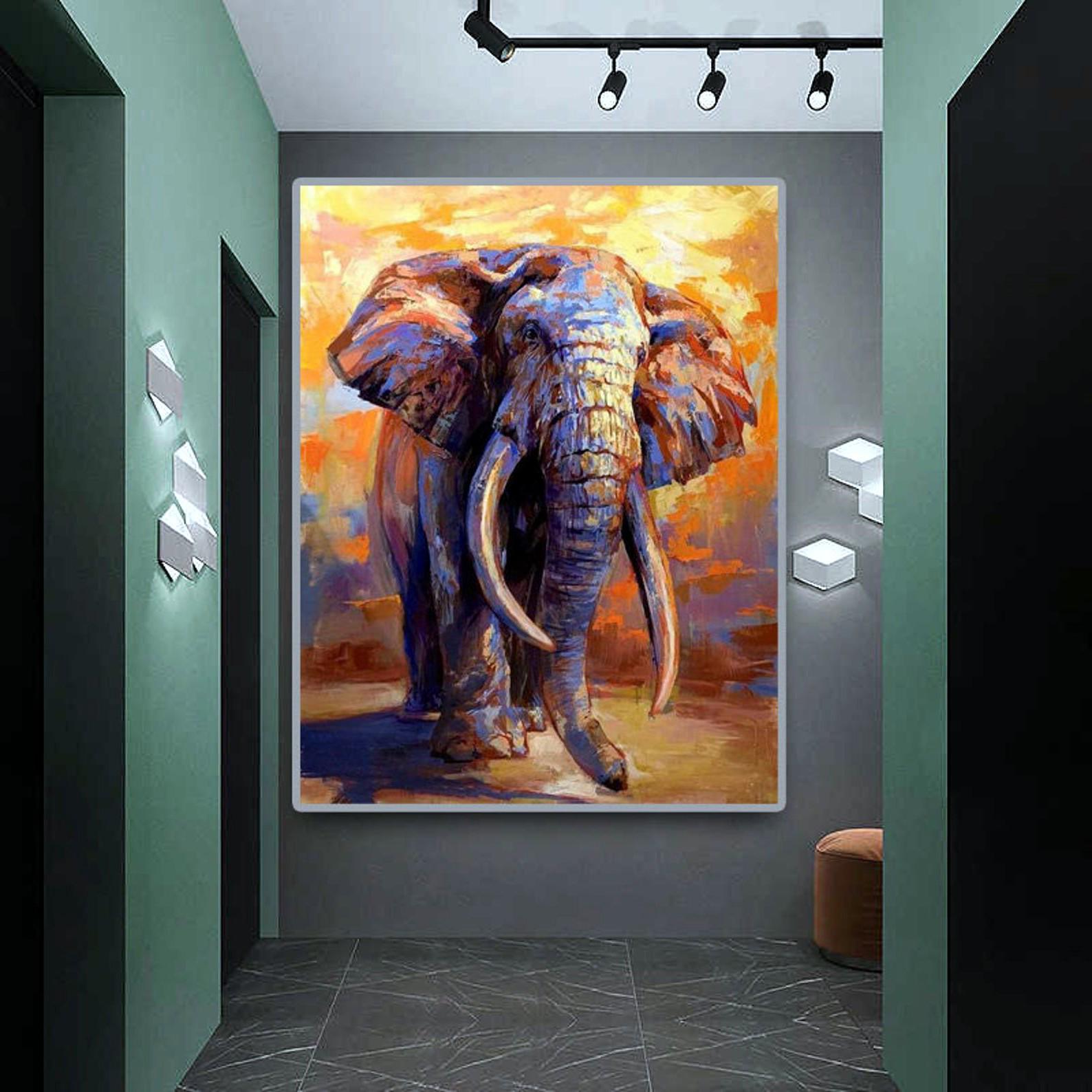 Картина на холсте ArtSale Животные Слон 60х80 см anml0007